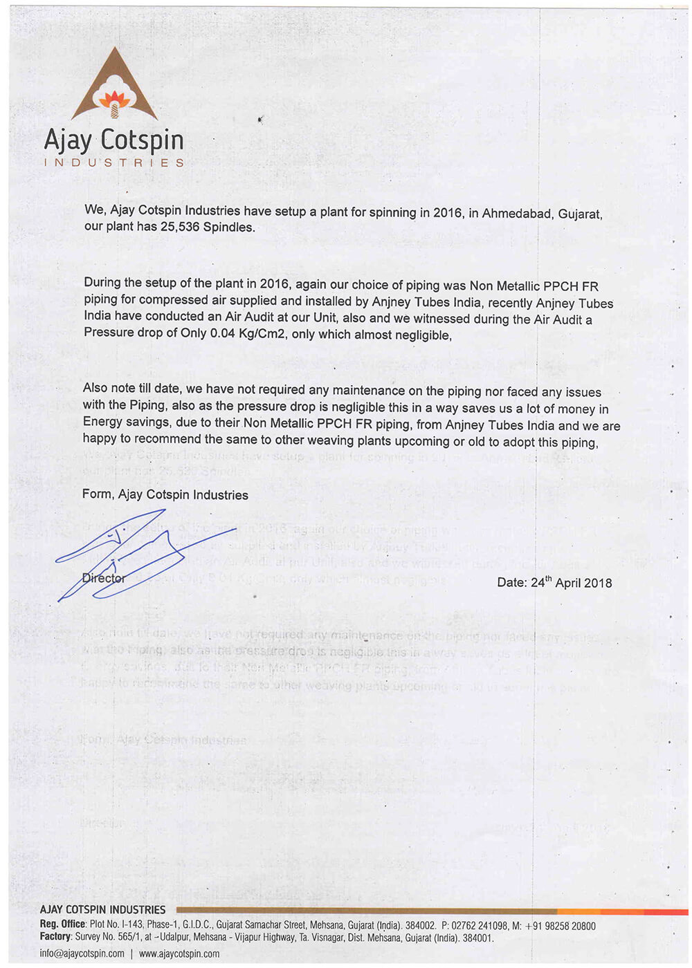 AJAY COTSPIN INDUSTRIES